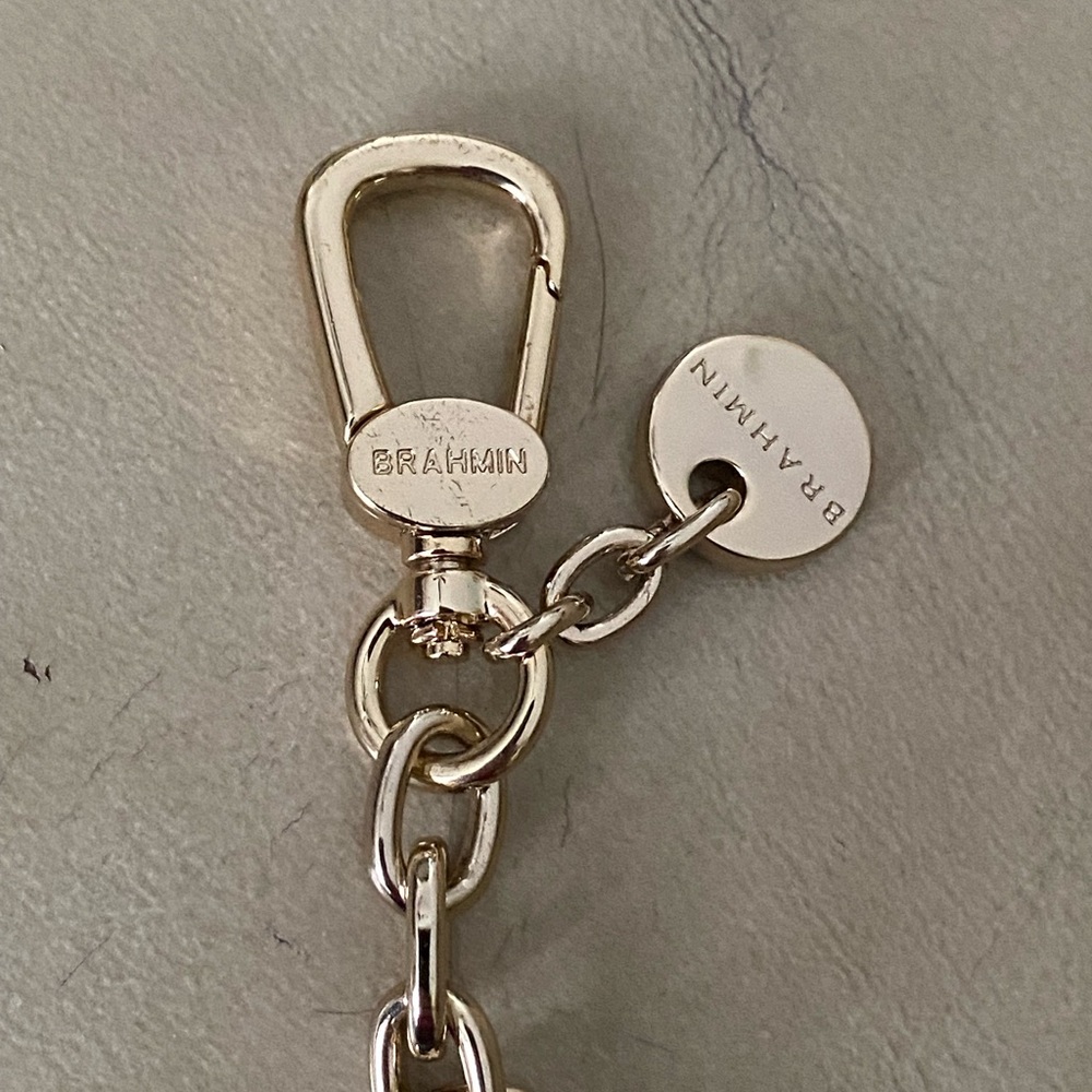NWT Brahmin GLACIER Butterfly Bag Charm Key Fob Melbourne Leather - Picture 7 of 8